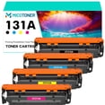 thumbnail image 1 of 131A Toner Cartridge Compatible for 131A CF210A 131X CF211A CF212A CF213A Work with Pro 200 color M251n M251nw MFP M276n M276nw Printer Ink (Black,Cyan,Magenta,Yellow 4-Pack), 1 of 6