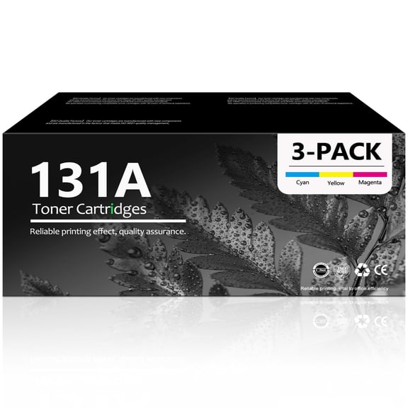 131A Toner Cartridge Compatible for HP 131A Toner Cartridges Printer(3-Pack Cyan Yellow Magenta)