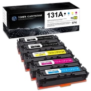 131A Toner With Chip Compatible for 131A CF210A Toner Cartridges for M276nw Printer 5 Pack
