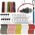 Wacky Rig Kit 131PCS Weedless Worm Hooks Jig Heads O-Rings Soft Plastic ...