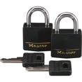 thumbnail image 1 of Master Lock 131T Solid Body Padlock Keyed Alike - Scratch-Resistant - 2 Pack, Black, 1 of 1
