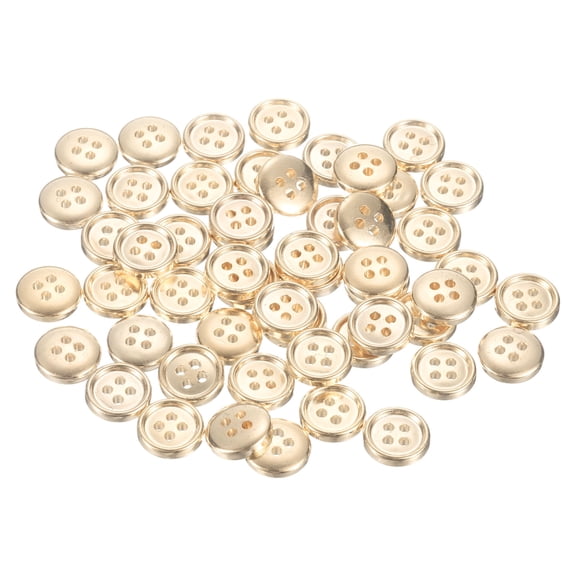 131pcs 50pcs 18L Plastic Sewing Buttons 11.5mm 15/32" 4-Hole Round Replacement Craft Button for Coats Sewing Clothing and DIY, Rose Gold