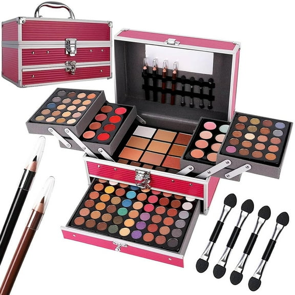 132 Colors All in One Makeup Kit,Professional Makeup Set for Women Full Kit,Makeup Palette,Multicolor Eyeshadow Set,Include Eyeliner/Concealer/Lipstick/Powder/Blush/Side Shadow Powder/Eyebrow Powder