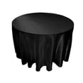 thumbnail image 1 of 132" Inch round Satin Tablecloth 21 COLORS Table Cover Wedding Banquet Catering", (Color: Black), 1 of 1