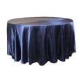 thumbnail image 1 of 132" Inch round Satin Tablecloth 21 COLORS Table Cover Wedding Banquet Catering", (Color: Navy), 1 of 1