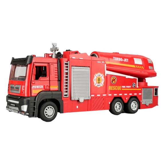 132 Scale Water Spray Fire Truck Model Ladder Trucks Toy Light Sound //