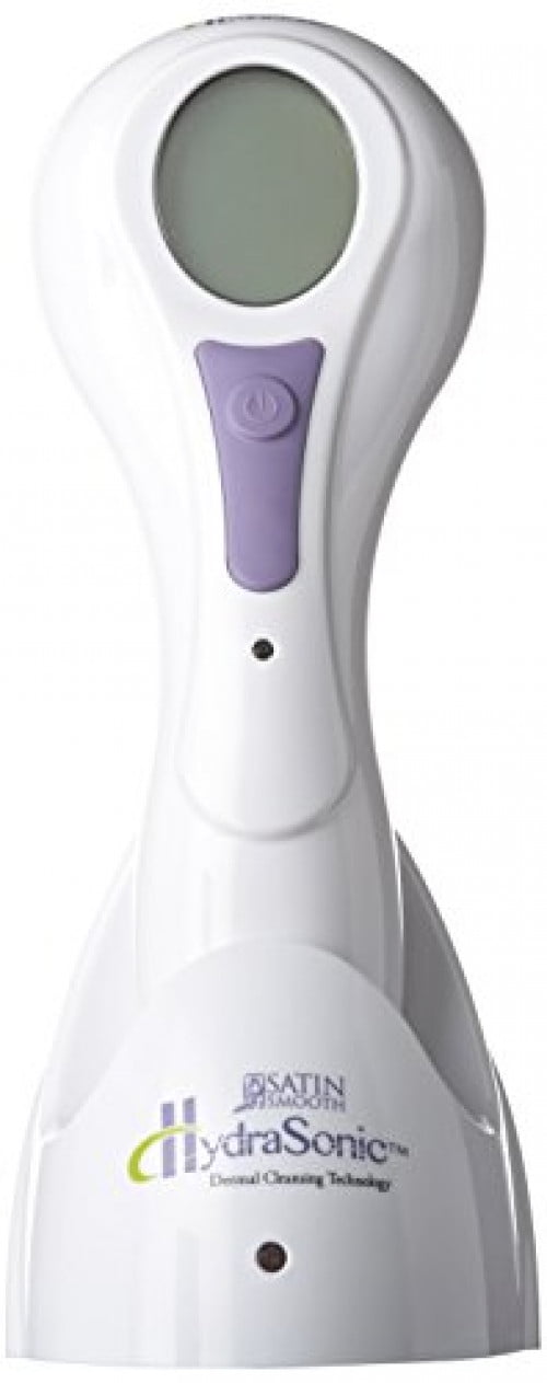($132 Value) Satin Smooth Hydrasonic Professional Dermal Cleansing Brush Kit with Touch Light LCD Indicator