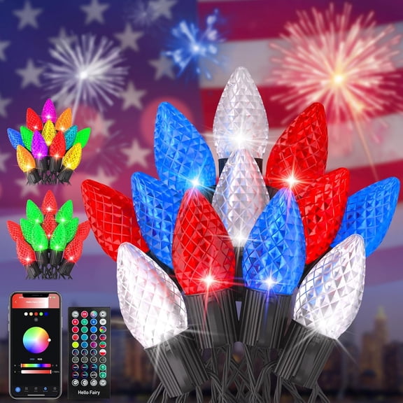 132-ft Dynamic C9 Halloween Christmas Strawberry Smart String Lights