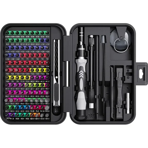 132 in 1 Precision Screwdriver Set, Magnetic Multi Bit Repair Tool Kit with Torx and Phillips Bits for Phone, Camera and Electronics
