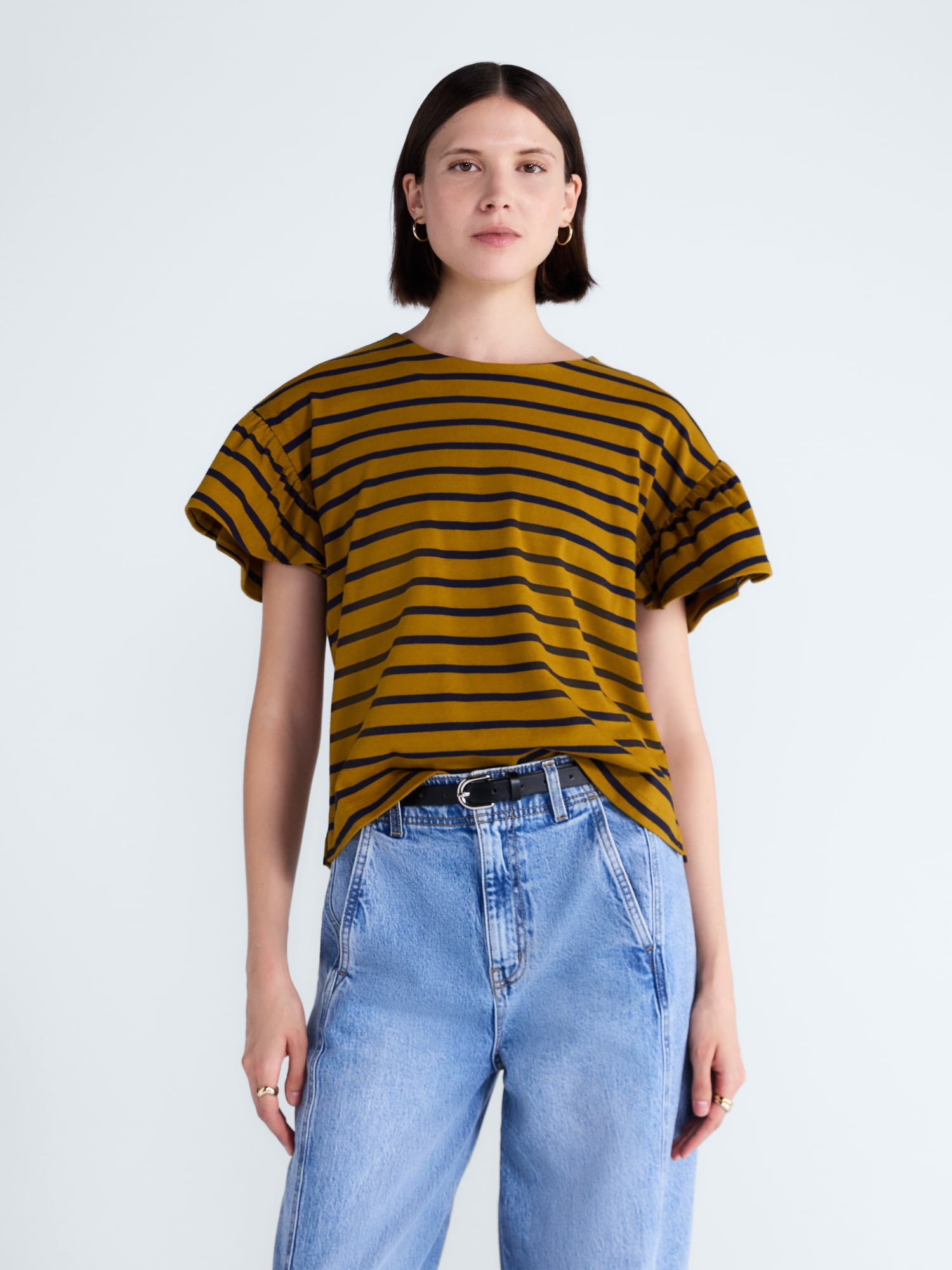 Free Assembly Women's Flutter Sleeve Top, XS-XXL