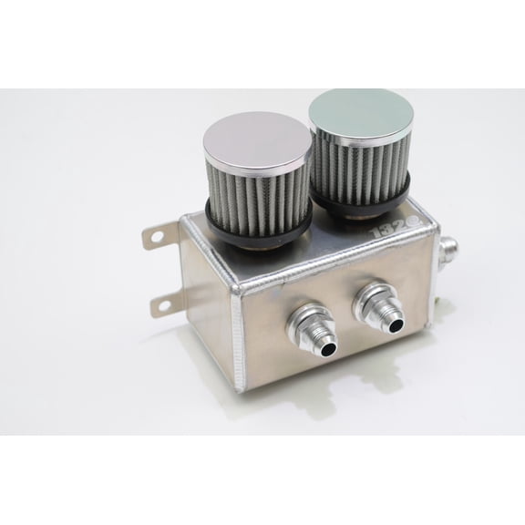 1320 performance mid size 1.2L catch can V2 universal baffled Silver