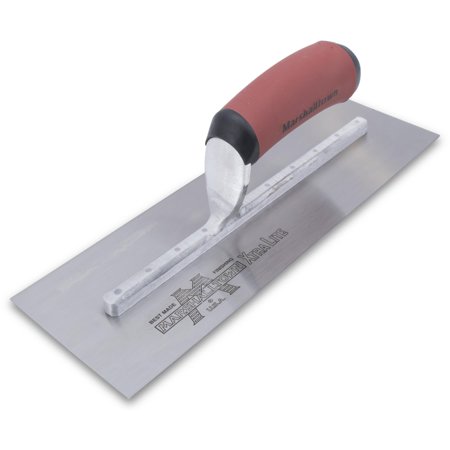 MARSHALLTOWN MXS55D 10 x 4 inch High Carbon Steel Blade, Curved DuraSoft Handle, Concrete Trowel
