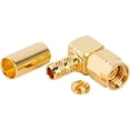 thumbnail image 1 of 132122RP, RF Connector - SMA Right Angle Crimp Plug for RG-58 LMR-195 50 Ohms Reverse Polarized (5 Items), 1 of 1