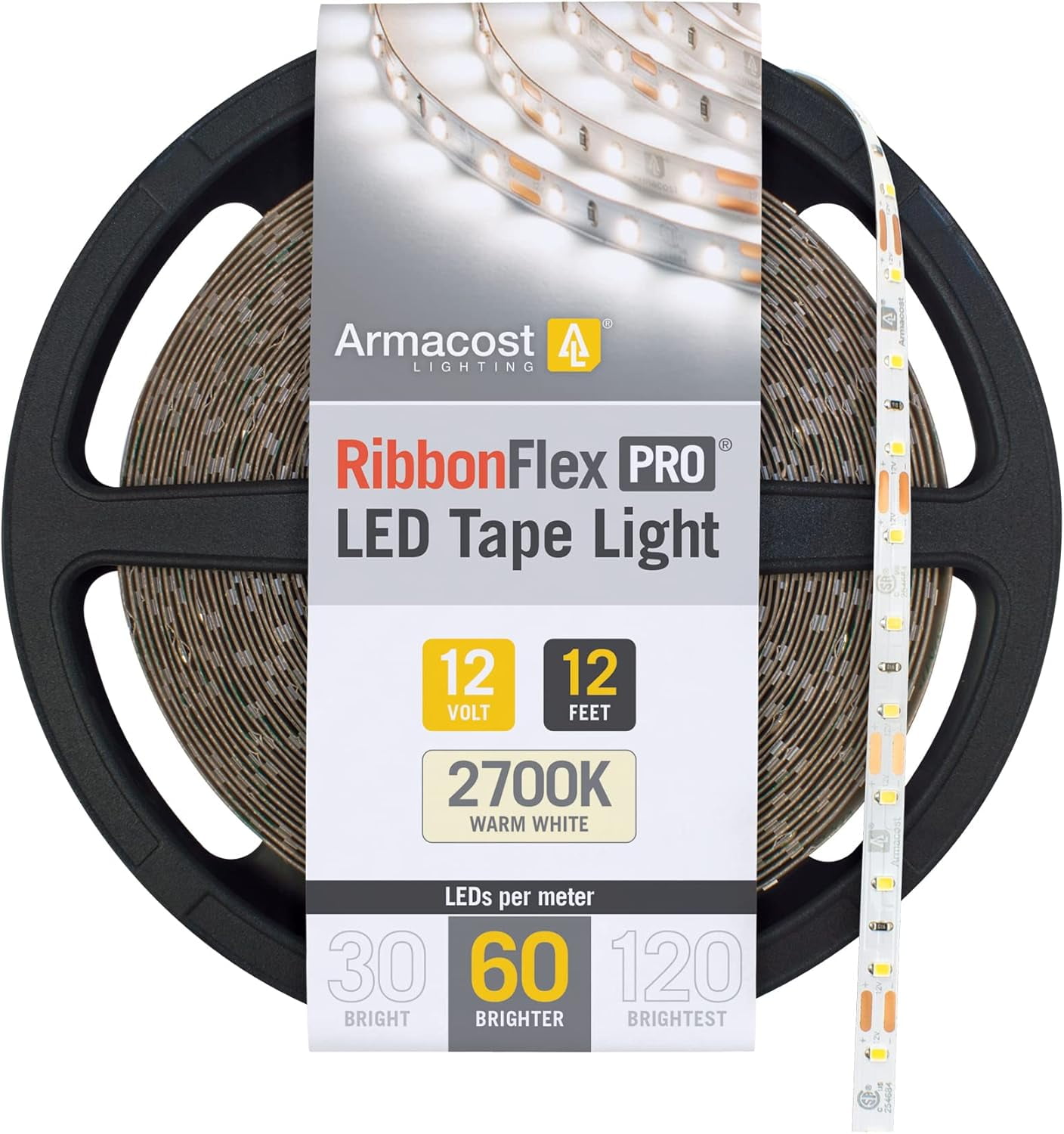 12-ft Warm White LED Tape Light with 3M Adhesive