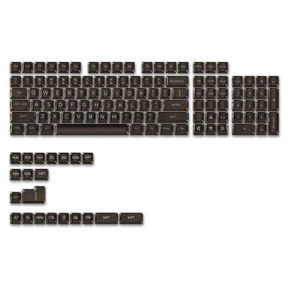 132Key PC Crystal Backlit Keycaps CBSA Profile Translucents Keycap for Mechanical Keyboards