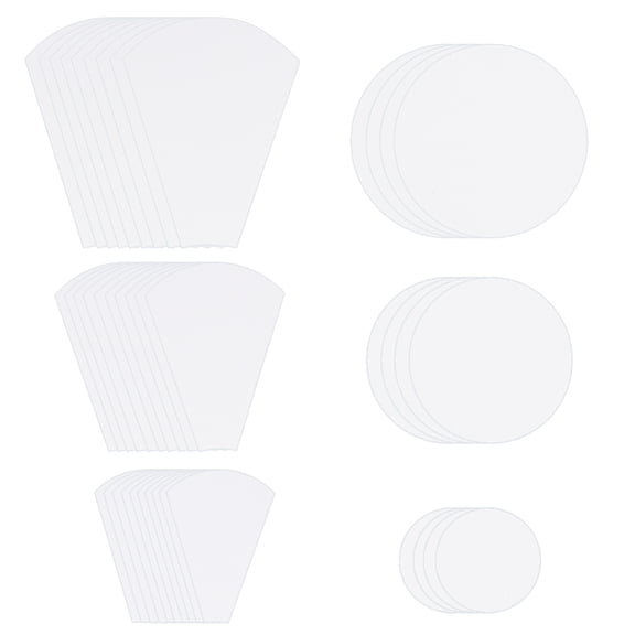 132Pcs 3 Sizes Flower Shape Paper Quilting Templates Reusable Handmade English Paper Piecing Trapezoid with Flat Round Patchwork Template Stencil