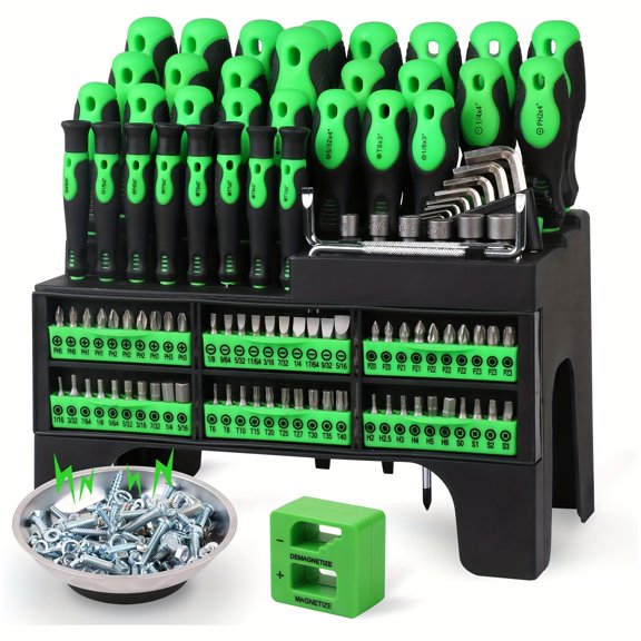 132pcs Magnetic Precision Screwdriver Tool Kit, Professional Torx Hex Bit Repair Set for Phone Computer Electronics