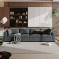 thumbnail image 1 of 133.9" Cloud Couch U-Style Modular Sofa, Gray Modern Sectional Couches for Living Room, Upholstered with Storage, USB Ports, Wireless Charging, Bluetooth Speaker, 1 of 19