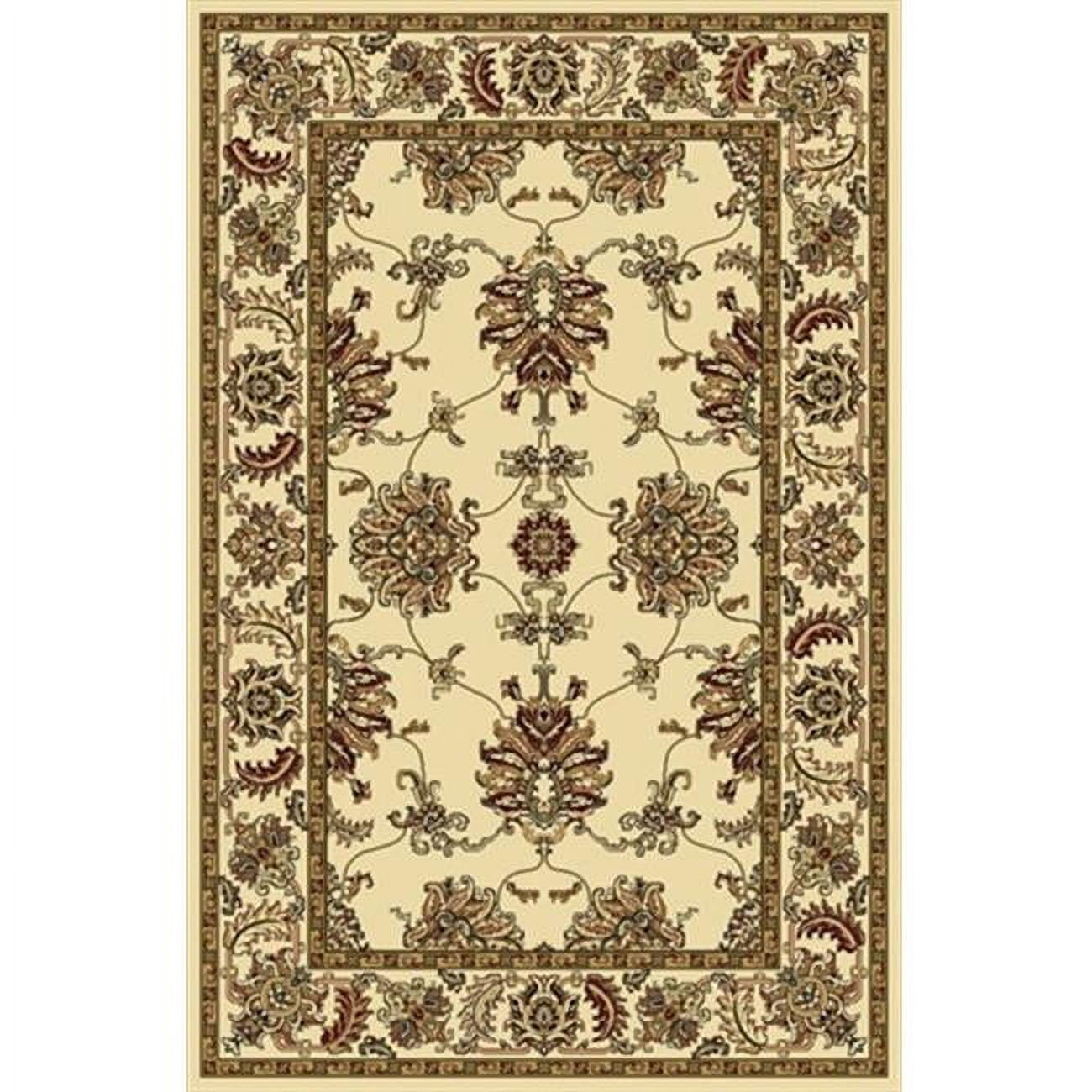 Traditional Italian Rug Pattern 1330-1214-IVORY Noble Rectangular Ivory Traditional Italy Area Rug - 2 ...