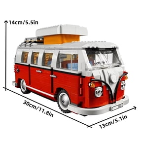 1332pcs Technical T1 Camper Van Bus Car Building Blocks Vehicle Assemble Model Fit MOC Set Bricks Toys For Boys Girl Gifts