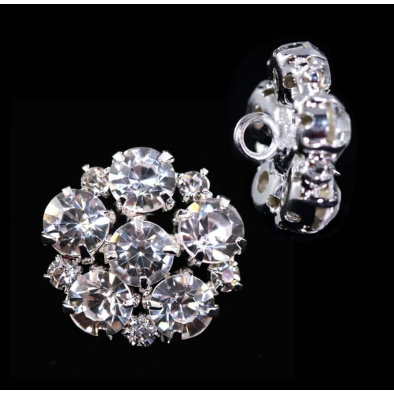 #13392 - Multi Stone Round Button