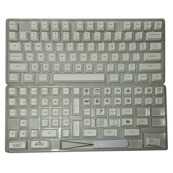 134 Keys/set PBT Dye Sublimation for Caps Profile on Cream Theme for Mechanical Keyboard GH60, GK61, G