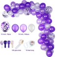 thumbnail image 1 of 134 PCS Purple Balloon Arch Garland Kit White Confetti Balloons for Wedding Girls Birthday Graduation Baby Show Party Decoration (112pcs set), 1 of 7