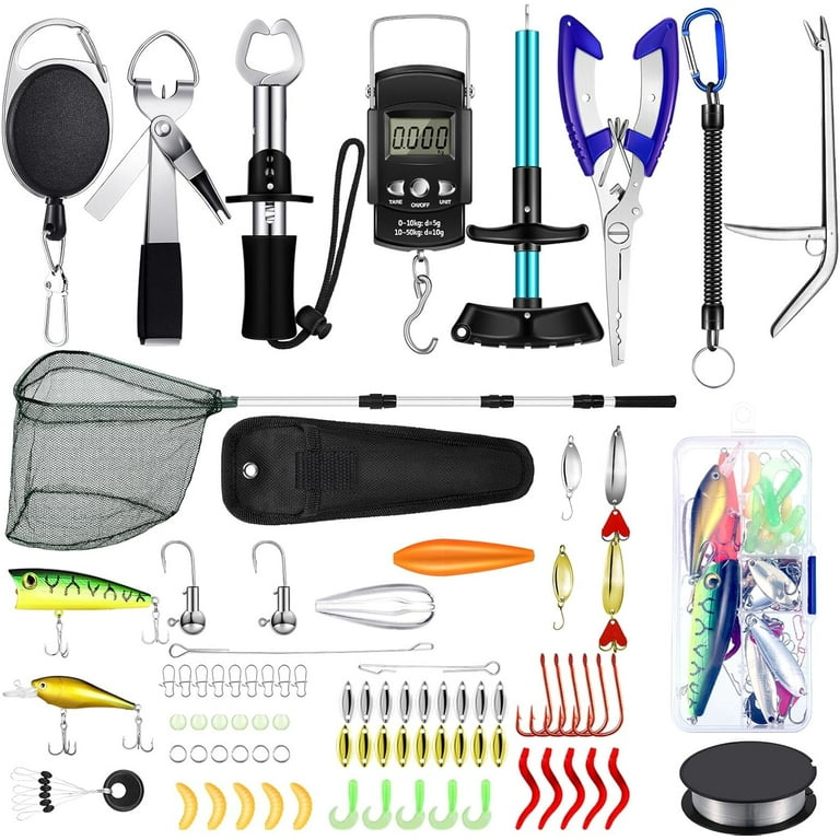 134 Pcs Fishing Tool Kit Fishing Gear and Equipment for Men Adults