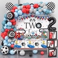 thumbnail image 1 of EMPIRE PARTY Supply Two Fast Race Car Birthday Party Decoration Kit for 2nd Birthday Boy, 134 Pieces, 1 of 7