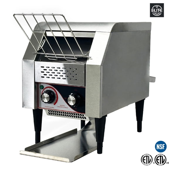 NSF Commercial Electric Conveyor Toaster, 120V Stainless Steel Countertop Bread Toaster