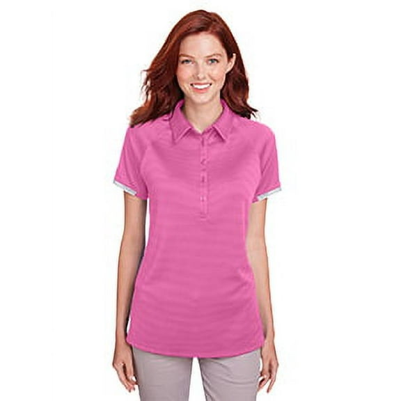 1343675 Under Armour Women's Corporate Rival Polo Pink Edge 659 2XL