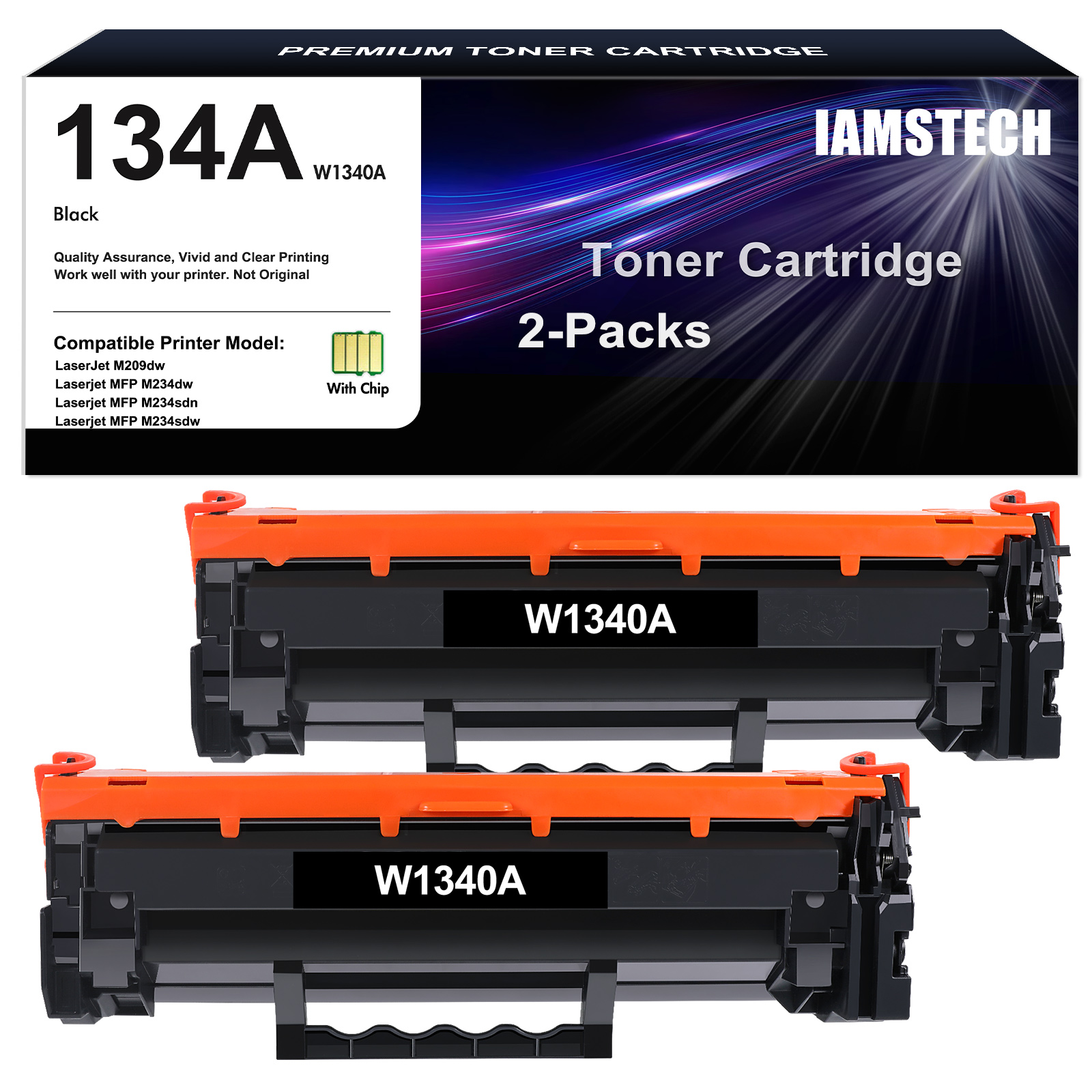 134A 134X Compatible Toner Cartridge (with Chip) For HP 134A W1340A ...