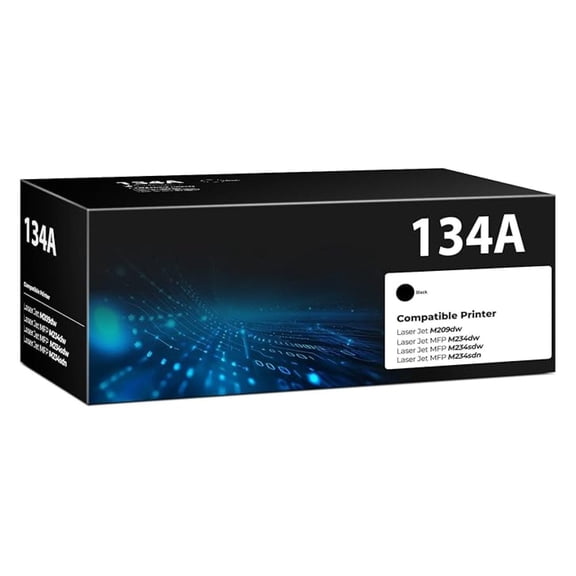 134A Black Toner Cartridge M209dw MFP 234dw 1 Pack with Chip Compatible for 134A 134X Toner Cartridges for HP134A HP134X W1340A W1340X for Laser Jet M209dw MFP M234sdw M234sdw M234sdn Printer