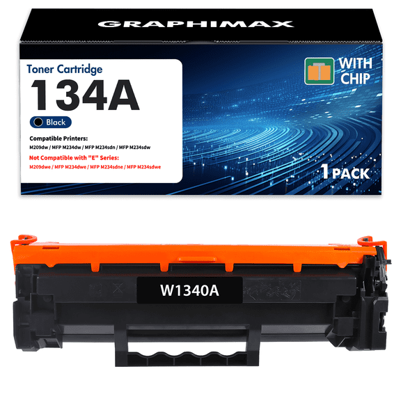 134A W1340A Toner Cartridge (with Chip) Compatible for HP 134A W1340A 134X W1340X Toner for HP LaserJet M209dw MFP M234dw M234sdn M234sdw Printer Ink (Black, 1-Pack)