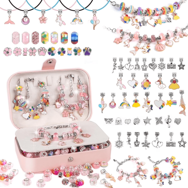 134pcs Girls Charms Bracelet Making Kits, Cute and Fun DIY Jewelry ...