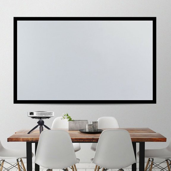 135" Fixed Aluminum Frame Projector Screen Home Theatre HD TV Projection -Wall Amounted
