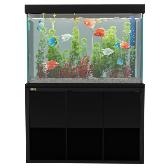 135 Gallon Tempered Glass Aluminum Aquarium Fish Tank Black