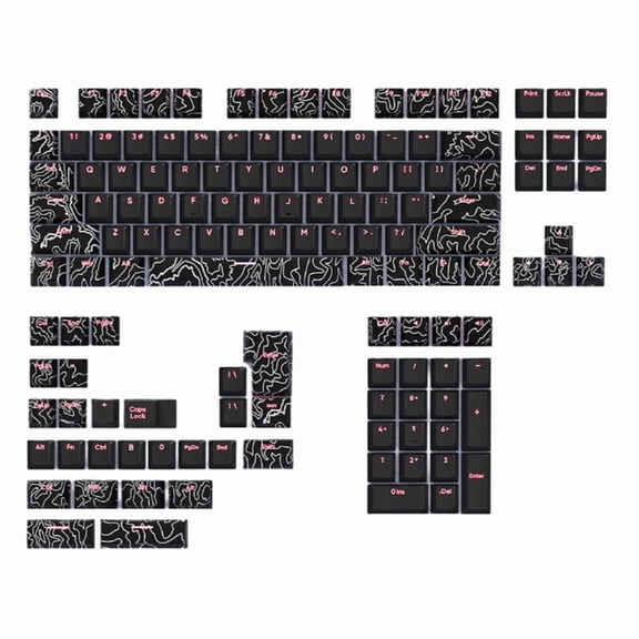 135 Keys Altitude Line PBT Keycaps Double Shot Backlit Cherry Profile Dye Sublimation For Mechanical Keyboard Keycap Set