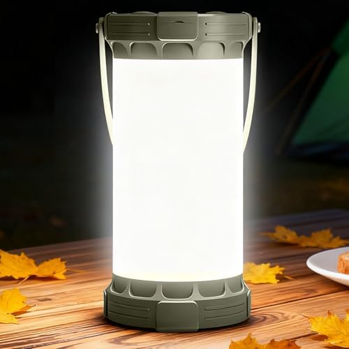 135 LED Ultra Bright Camping Lantern, Up to 200H, 5000mAh Camping Lights with 3 Colors & 5 Brightness, SOS, Max 1500LM, Rechargeable Lantern for Power Outages Camping Hiking Emergency