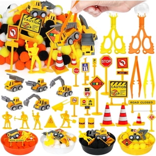 135 Pcs Construction Sensory Bin Toys, Easter Fine Motor Sorting Counting Learning Gift Set