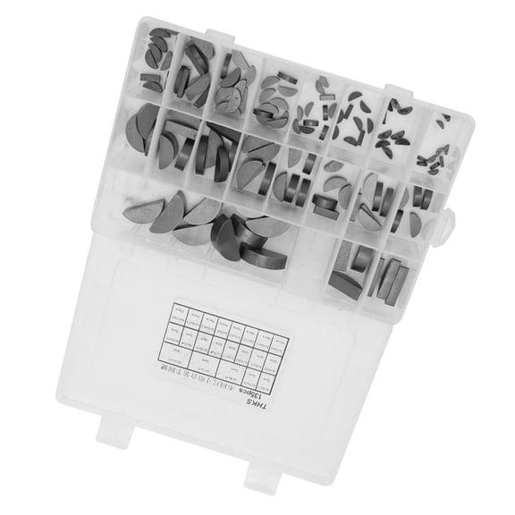 135 Pcs Woodruff Key Flywheel Pulley Crank Way Assortment Kit for Multiple Purpose