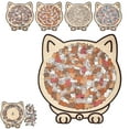 thumbnail image 1 of 135-Piece Mailard/Macaron/Wooden/Morandi-Colored Cat Shaped Wooden Jigsaw Puzzle for Adults, Cute Animal Cats Decorative with Adorable Cats Outlines Framed and Acrylic Cover, Home Decor & Gift, 1 of 7