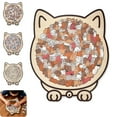 thumbnail image 1 of 135-Piece Morandi-Colored Cat Shaped Wooden Jigsaw Puzzle, Cats Shaped Wooden Puzzle, Unique Animal Pieces, CreativePuzzle Gifts for Cats Lovers or Puzzle Fans, Home Decor, 1 of 8