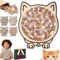 thumbnail image 1 of 135-Piece Morandi-Colored Cat Shaped Wooden Jigsaw Puzzle, Cats Shaped Wooden Puzzle, Unique Animal Shape Wood Puzzle, CreativePuzzle Gifts for Cat Lovers, Home Decor, 1 of 9