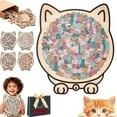 thumbnail image 1 of 135-Piece Morandi-Colored Cat Shaped Wooden Jigsaw Puzzle, Cats Shaped Wooden Puzzle, Unique Animal Shape Wood Puzzle, CreativePuzzle Gifts for Cat Lovers, Home Decor, 1 of 9