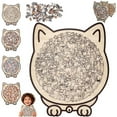 thumbnail image 1 of 135-Piece Morandi-Colored Cat Shaped Wooden Jigsaw Puzzle, Detailed Cat-Themed Pieces, 3D Cats Wooden Jigsaw Puzzle, Unique Irregular Pieces, for Cats Lovers or Puzzle Fans, 1 of 9