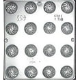 thumbnail image 1 of 135 Swirl Mint Piece Chocolate Candy Mold, 1 of 1