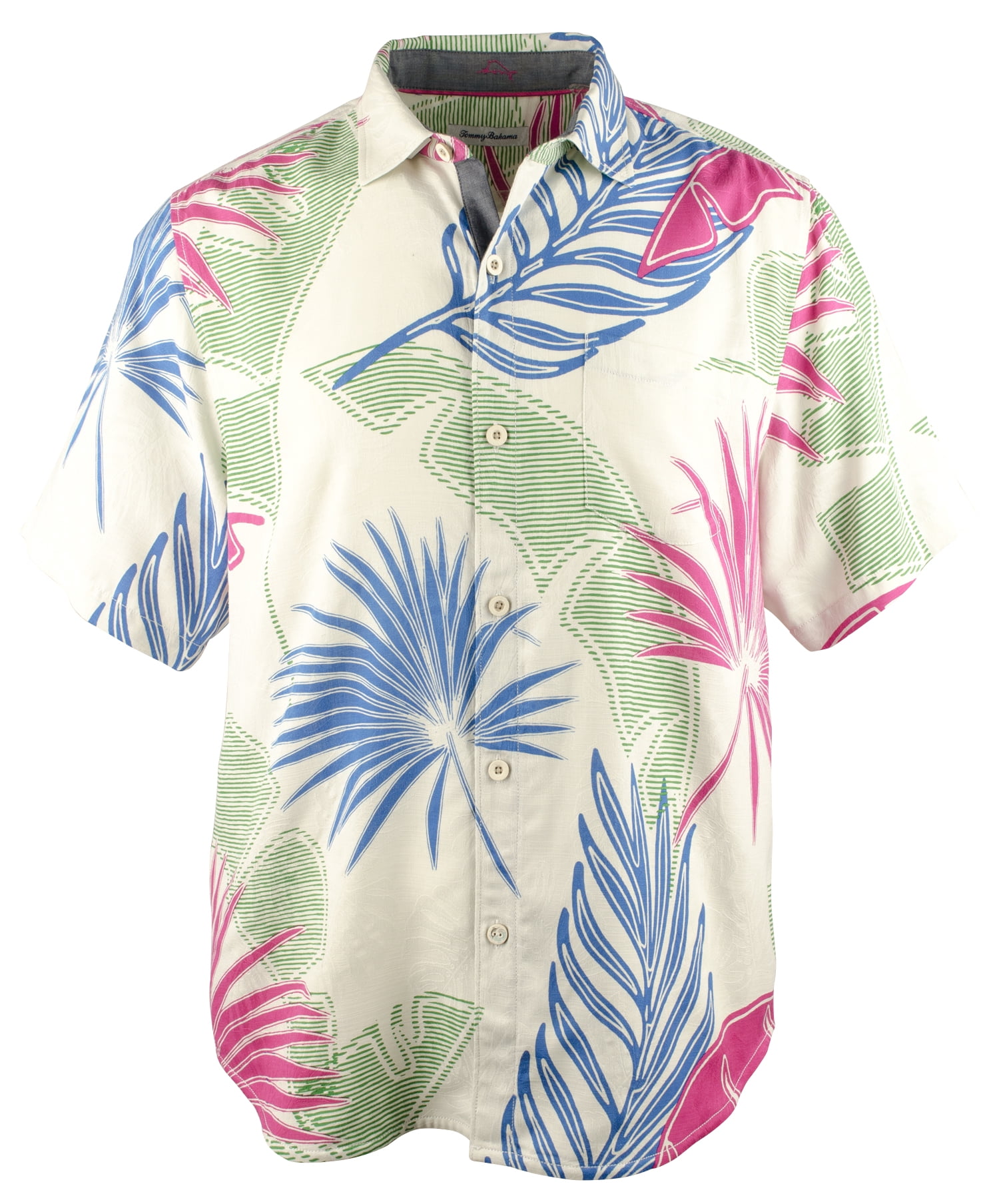 Tommy Bahama Men's Kona Border Silk Camp Shirt - Black