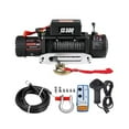 13500LBS 12V Electric Winch 92ft Synthetic Ropes Towing Strap For 4X4