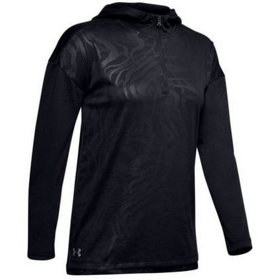 1351230 Under Armour Women's Locker Emblem 1/4 Zip Hoody Black XL